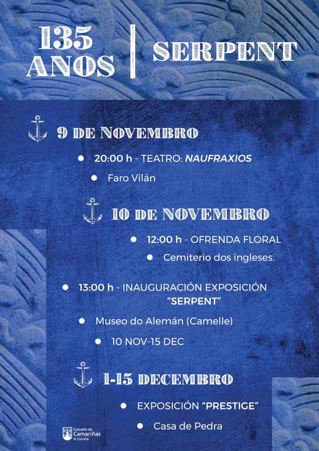 135 anos do afundimento do serpent en camariñas