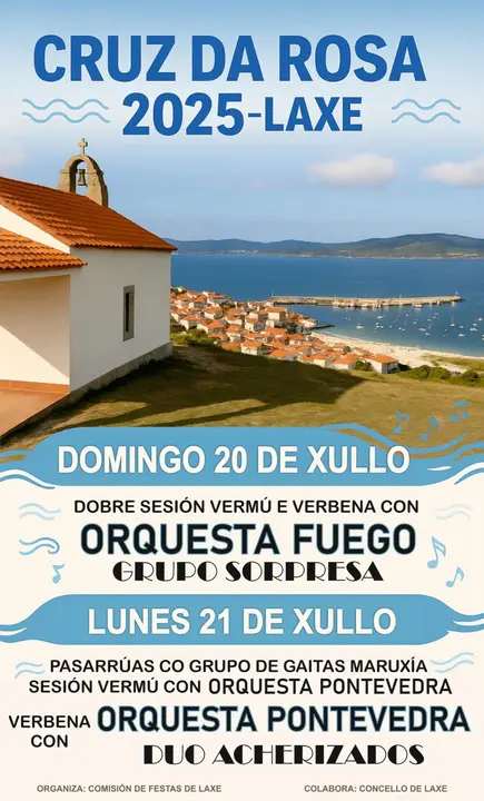 Cartel Cruza da Rosa en Laxe