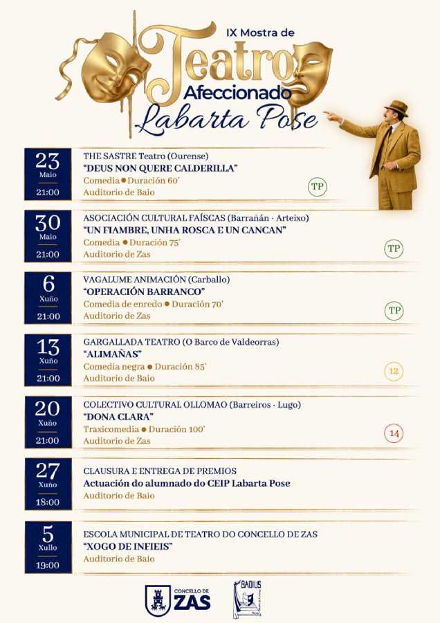 IX Mostra de Teatro Afeccionado Labarta Pose Programación completa