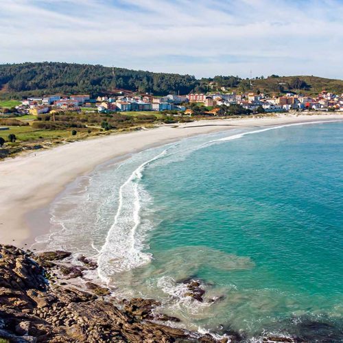 Vista Aérea Da Praia De Laxe