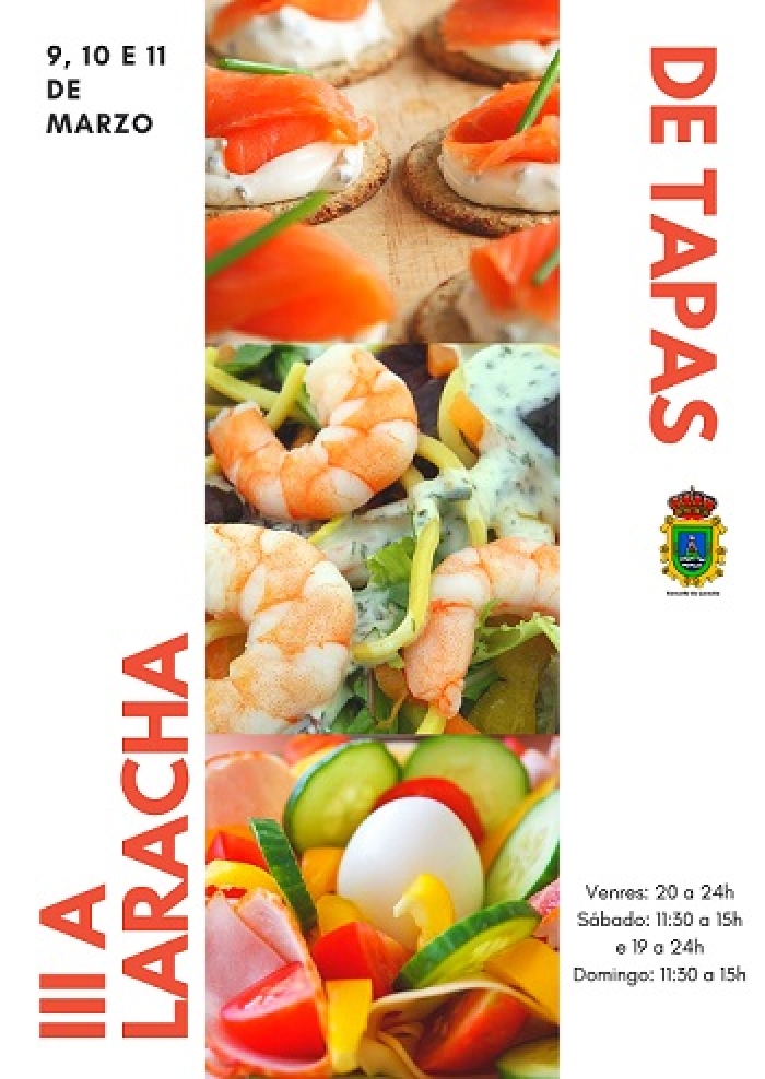 La tercera edicion del concurso a laracha de tapas se celebrara del 9 al 11 de marzo