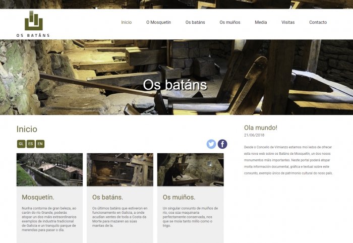 Presentacion de la nueva web dedicada al conjunto de los batans y molinos del mosquetin