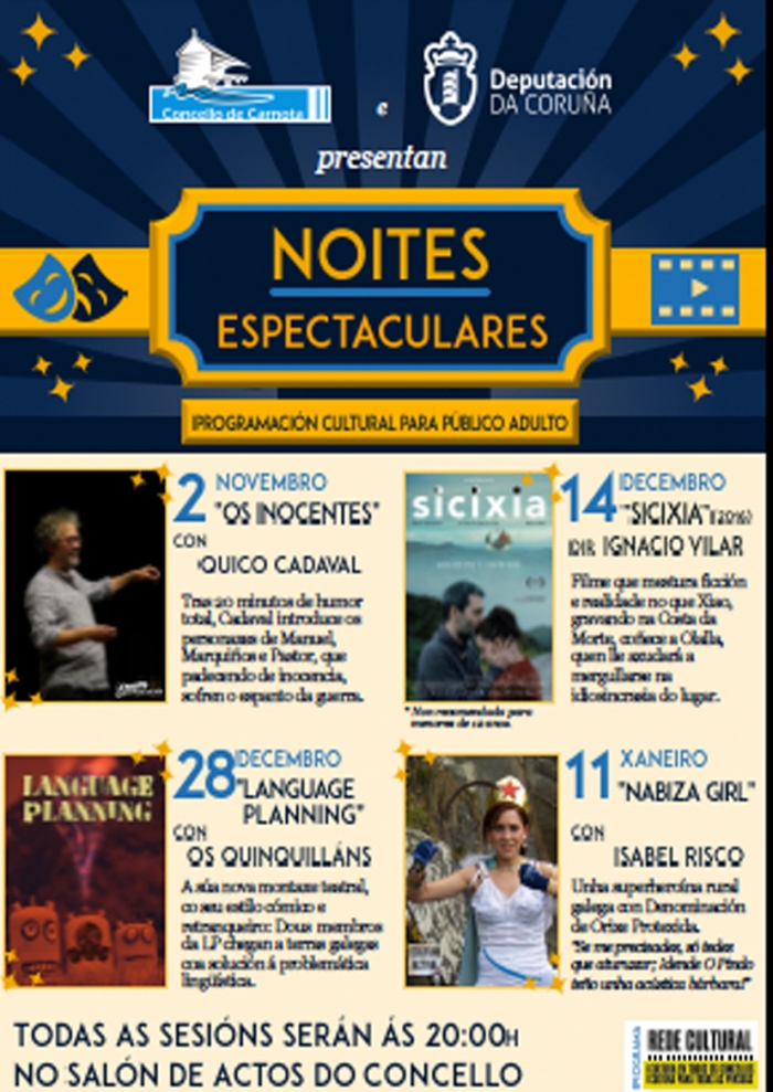 Programacion cultural para publico adolescenteadulto en el ayuntamiento de carnota