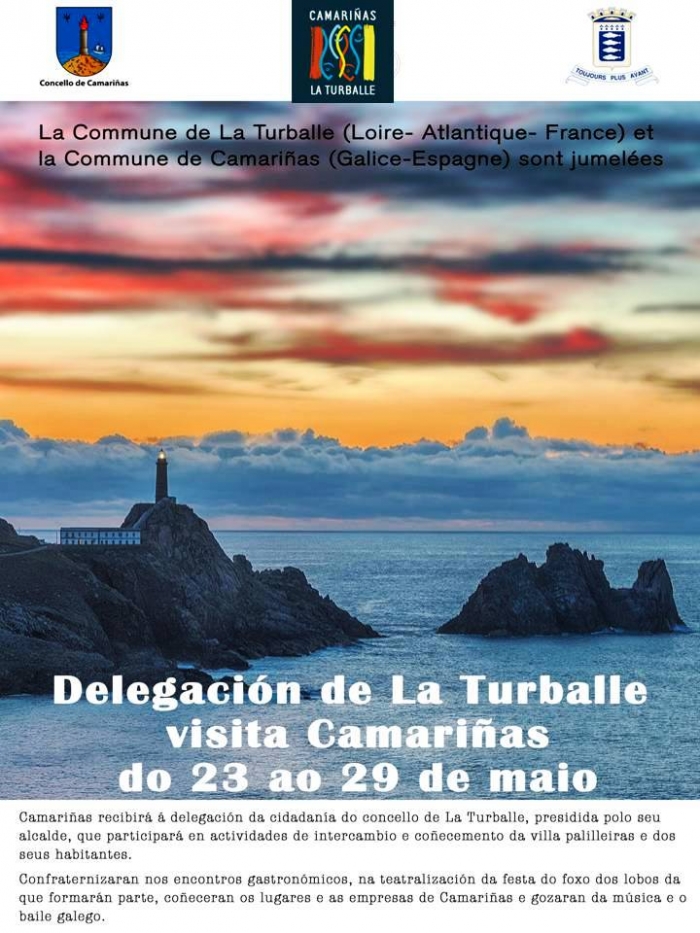 Una delegacion de la turballe visitara camarinas en mayo